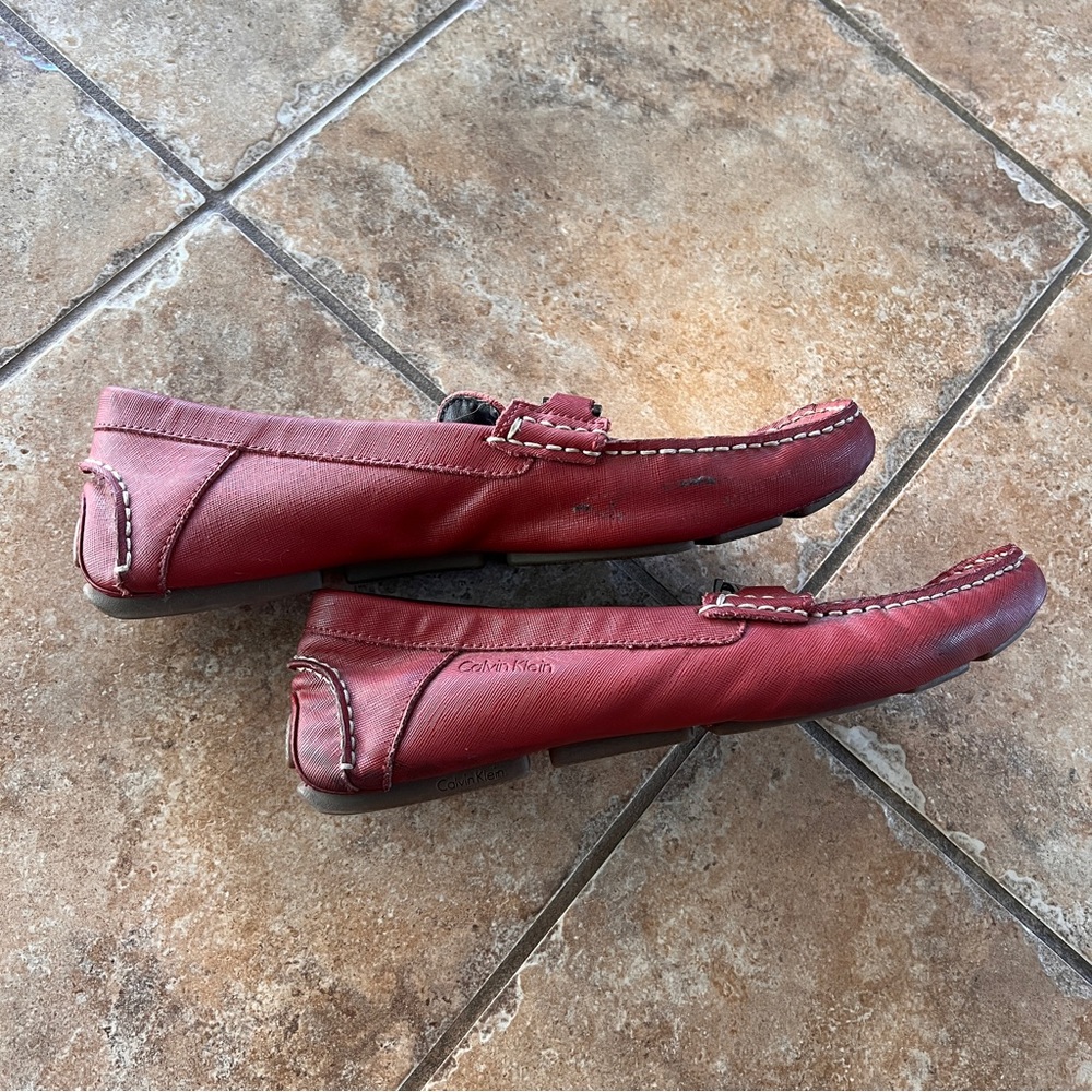 Calvin Klein Men’s Dress Shoes Loafers Maroon Size 13